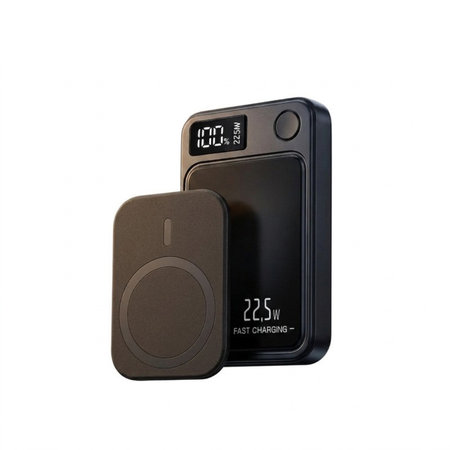 FixPremium - PowerBank MagSafe 5000mAh avec Écran LED, noir