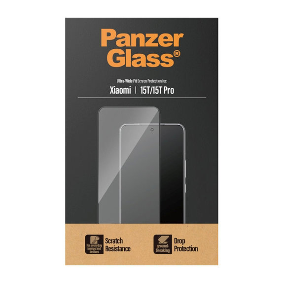 Verre trempé UWF pour Xiaomi 15T/15T Pro, Noir, PanzerGlass