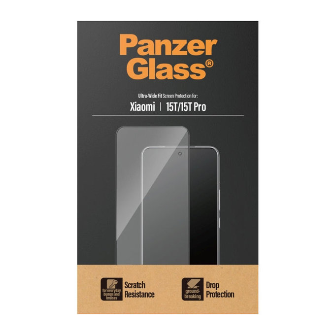 Verre trempé UWF pour Xiaomi 15T/15T Pro, Noir, PanzerGlass