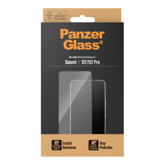 Verre trempé UWF pour Xiaomi 15T/15T Pro, Noir, PanzerGlass