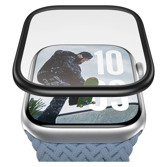 Verre trempé UWF METALLIC pour Apple Watch 11/10 42 mm, Noir, PanzerGlass