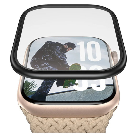 Verre trempé UWF METALLIC pour Apple Watch 11/10 46 mm, Noir, PanzerGlass