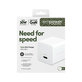 Adaptateur de voyage Grand Prix USB-C, GaN, 30 W PD, blanc argenté, empower