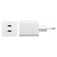 Adaptateur de voyage Grand Prix 2x USB-C, GaN, 45 W PD, Blanc argenté, empower