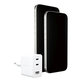 Adaptateur de voyage Grand Prix 2x USB-C/USB-A, GaN, 70 W PD, Blanc argenté, empower