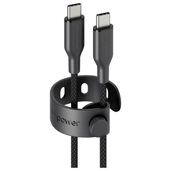 Câble USB-C, 60 W, Racing, 1, 2 m, Space Black, empower