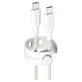 Câble USB-C, 60 W, Racing, 1,2 m, blanc argenté, empower