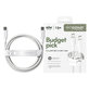 Câble USB-C, 60 W, Racing, 1,2 m, blanc argenté, empower