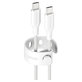 Câble USB-C, 240 W, Racing, 1,2 m, blanc argenté, empower