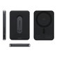 PowerBank sans fil 5000 mAh avec support rotatif, 20 W, compatible avec MagSafe, Qi2/USB-C, Space Black, empower