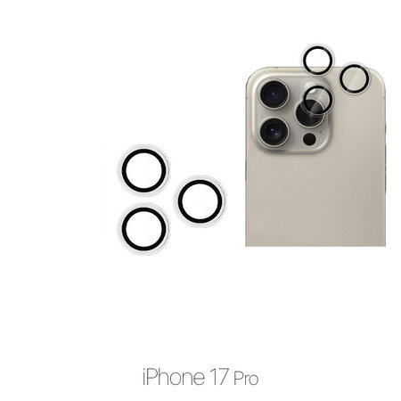 FixPremium Glass - Verre Trempé Caméra Arrière sans Cadre pour iPhone 17 Pro