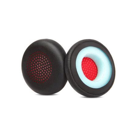 Coussinets de rechange pour Poly Blackwire 5200, Voyager 5200, Mousse à mémoire + cuir PU, Noires, 1 Paire