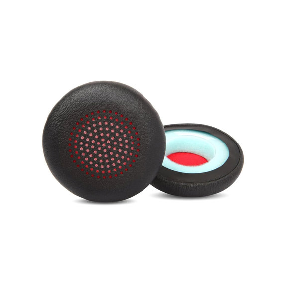 Coussinets de rechange pour Poly Blackwire 5200, Voyager 5200, Mousse à mémoire + cuir PU, Noires, 1 Paire
