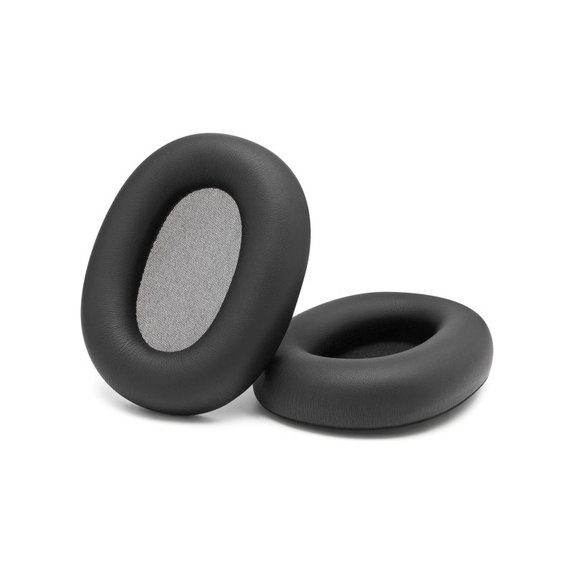 Coussinets de rechange pour Sony WH-1000XM6, Mousse à mémoire + cuir PU, Noires, 1 Paire