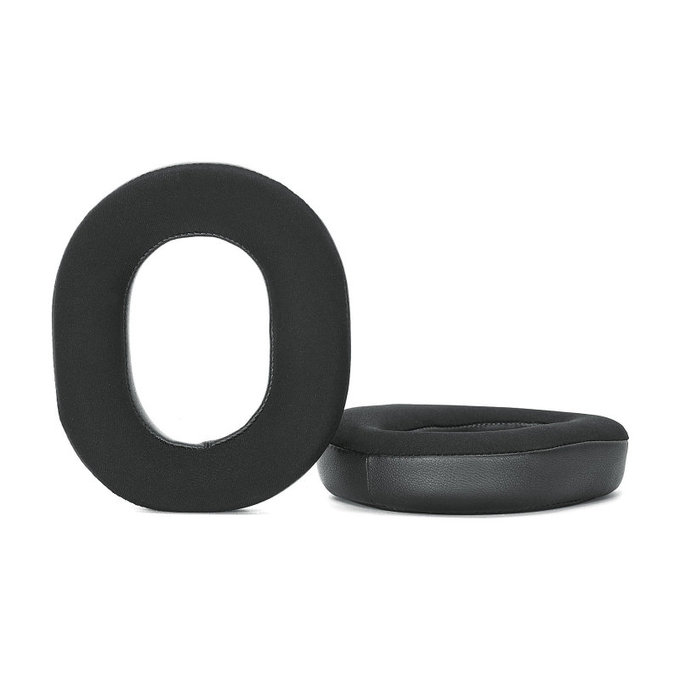 Coussinets de rechange pour Razer Blackshark V3, V3X, Mousse à mémoire + Textile + cuir PU, Noires, Gel Rafraîchissant, 1 Paire