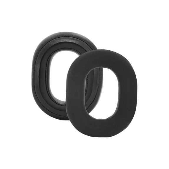 Coussinets de rechange pour Razer Blackshark V3, V3X, Mousse à mémoire + Textile + cuir PU, Noires, Gel Rafraîchissant, 1 Paire