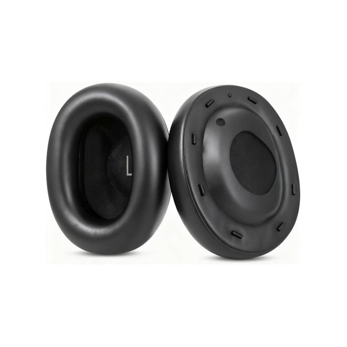 Coussinets de rechange pour JBL Tour One M3, Mousse à mémoire + cuir PU, Noires, 1 Paire