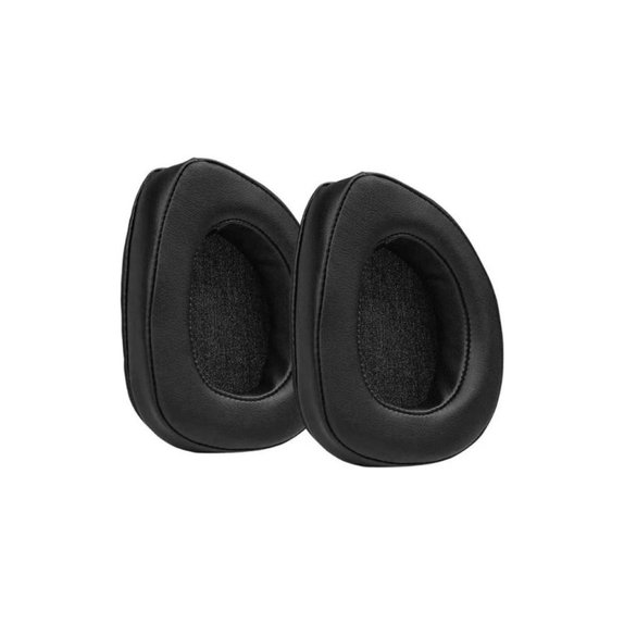 Coussinets de rechange pour Asus ROG Delta, Delta S, Mousse à mémoire + cuir PU, Noires, 1 Paire