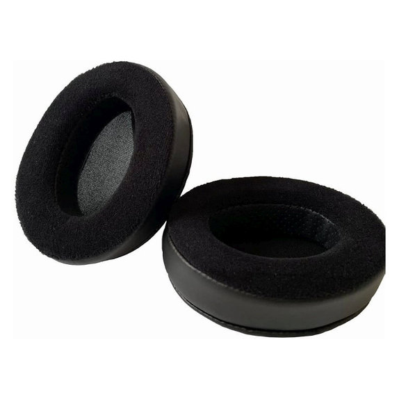 Coussinets de rechange pour Audio-Technica ATH-M50X, M50XBT, M40X, MSR7, Mousse à mémoire + cuir PU + suède, Noires, 1 Paire