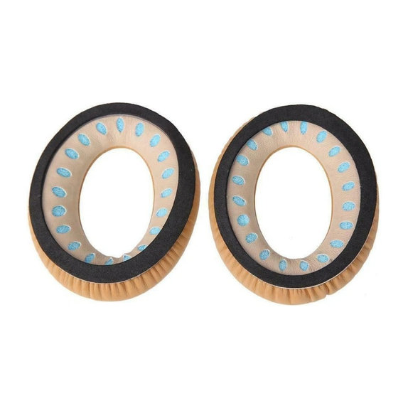Coussinets de rechange pour Bose QuietComfort 2, 15, 25 et 35, Mousse à mémoire + cuir PU, Kaki, 1 Paire