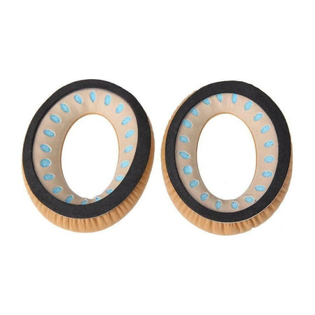 Coussinets de rechange pour Bose QuietComfort 2, 15, 25 et 35, Mousse à mémoire + cuir PU, Kaki, 1 Paire