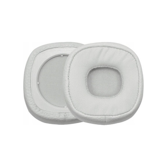 Coussinets de rechange pour Marshall Major IV, Mousse à mémoire + cuir PU, Blanches, 1 Paire