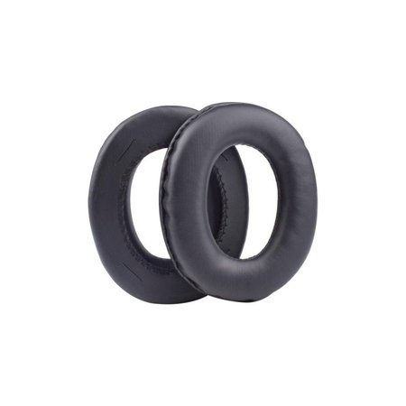 Coussinets de rechange pour Panasonic RP-HTX7, RP-HTX7A, RP-HTX9, Mousse à mémoire + cuir PU, Noires, 1 Paire