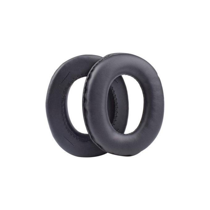 Coussinets de rechange pour Panasonic RP-HTX7, RP-HTX7A, RP-HTX9, Mousse à mémoire + cuir PU, Noires, 1 Paire