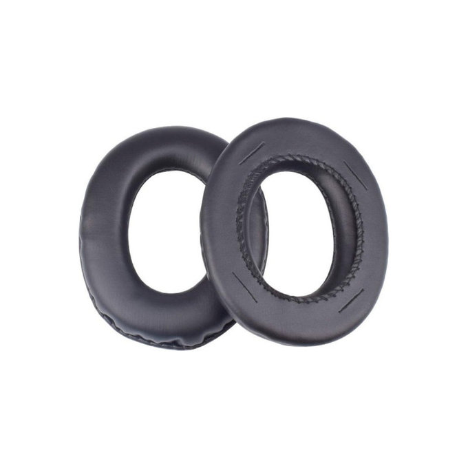 Coussinets de rechange pour Panasonic RP-HTX7, RP-HTX7A, RP-HTX9, Mousse à mémoire + cuir PU, Noires, 1 Paire