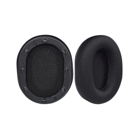 Coussinets de rechange pour Razer Blackshark V2, V2X, V2 Pro, V2 SE, Mousse à mémoire + Textile, Noires, 1 Paire