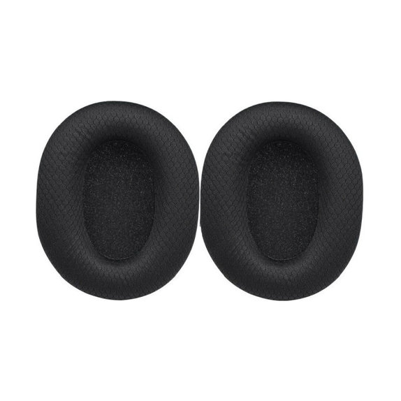 Coussinets de rechange pour Razer Blackshark V2, V2X, V2 Pro, V2 SE, Mousse à mémoire + Textile, Noires, 1 Paire