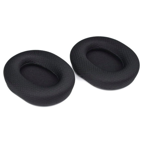 Coussinets de rechange pour Razer Blackshark V2, V2X, V2 Pro, V2 SE, Mousse à mémoire + Textile, Noires, 1 Paire