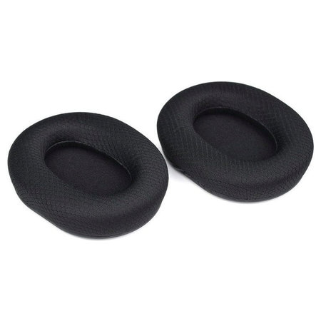 Coussinets de rechange pour Razer Blackshark V2, V2X, V2 Pro, V2 SE, Mousse à mémoire + Textile, Noires, 1 Paire