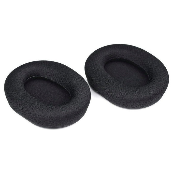 Coussinets de rechange pour Razer Blackshark V2, V2X, V2 Pro, V2 SE, Mousse à mémoire + Textile, Noires, 1 Paire