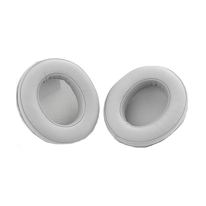 Coussinets de rechange pour Razer Nari et Kraken, Mousse à mémoire + cuir PU + Néoprène, Grises, 1 Paire