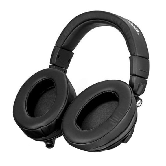 Coussinets de rechange pour Shure SRH440, Mousse à mémoire + cuir PU, Noires, 1 Paire