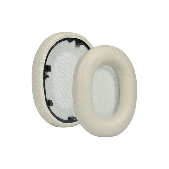 Coussinets de rechange pour Sony WH-1000XM5, Mousse à mémoire + cuir PU, Grises, 1 Paire