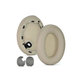 Coussinets de rechange pour Sony WH-1000XM4, Mousse à mémoire + cuir PU, Beiges, 1 Paire