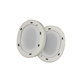 Coussinets de rechange pour Sony WH-ULT900N, Mousse à mémoire + cuir PU, Blanches, 1 Paire