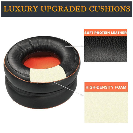 Coussinets de rechange pour SteelSeries Siberia 800, 840, 9H, Mousse à mémoire + Textile, Noires, 1 Paire