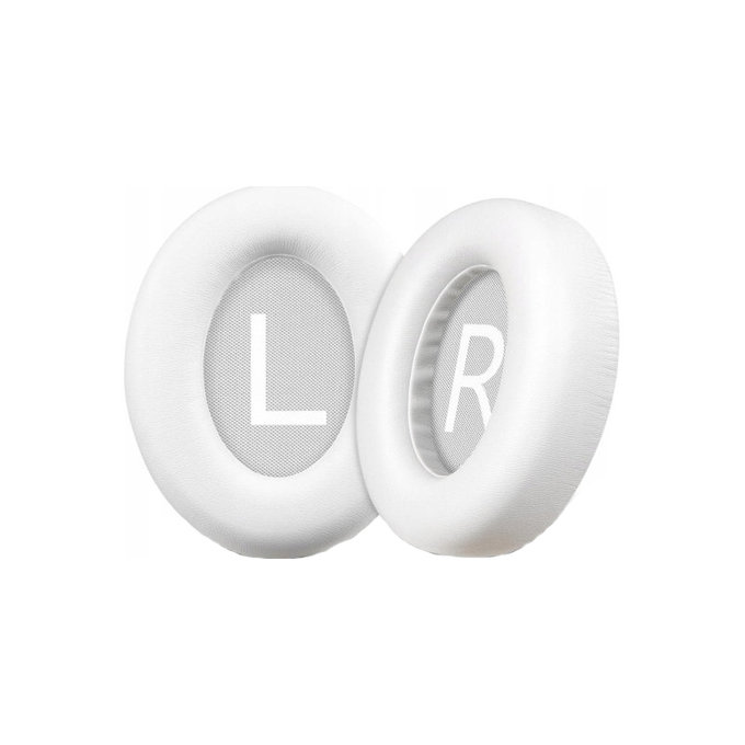 Coussinets de rechange pour Bose 700, NC700, Mousse à mémoire + cuir PU, Blanches, 1 Paire