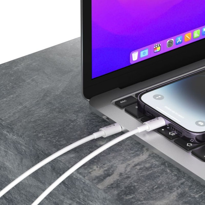 Câble Lightning / USB-C Smart, PD 27W, 2m, blanc, Devia