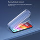 Verre trempé FullCover avec applicateur pour iPhone 15 Pro, Devia