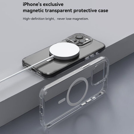 Coque Elemental avec MagSafe pour iPhone 15, transparente, Devia