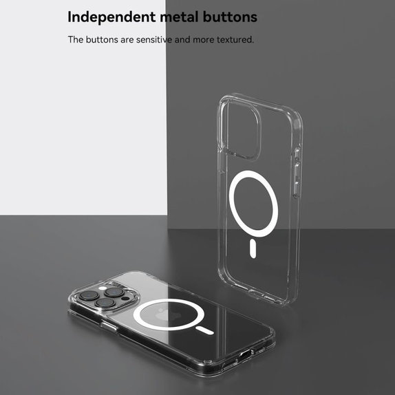 Coque Elemental avec MagSafe pour iPhone 15 Pro Max, transparente, Devia