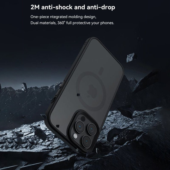 Coque Pino avec MagSafe pour iPhone 15, Noire, Devia