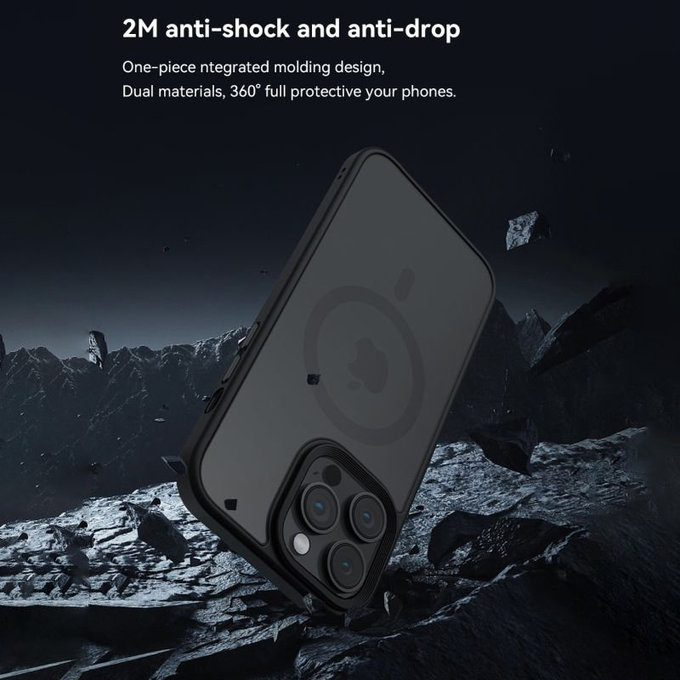 Coque Pino avec MagSafe pour iPhone 15, Noire, Devia