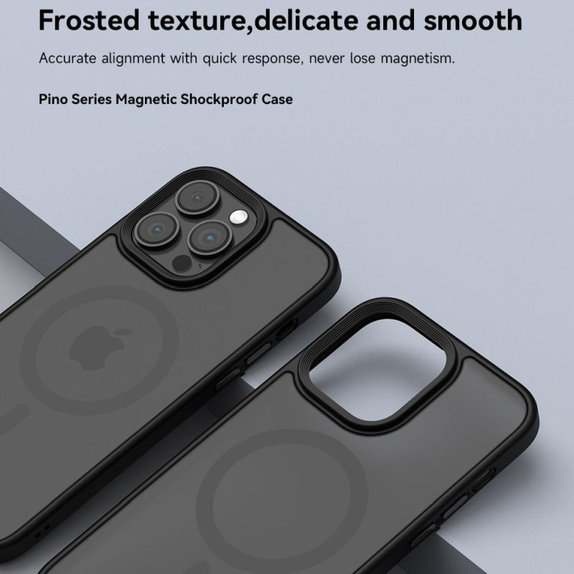 Coque Pino avec MagSafe pour iPhone 15 Plus, Noire, Devia