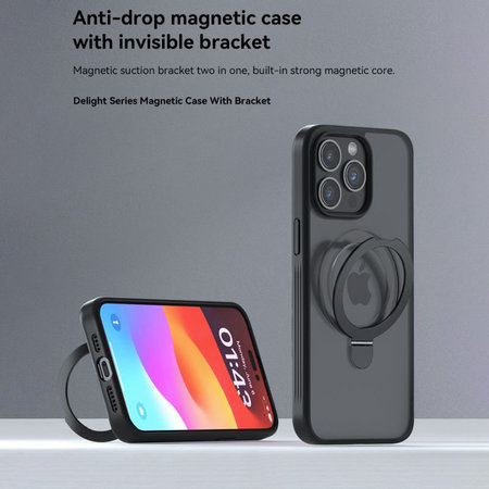 Coque Delight avec MagSafe pour iPhone 15 Pro Max, Noire, Devia