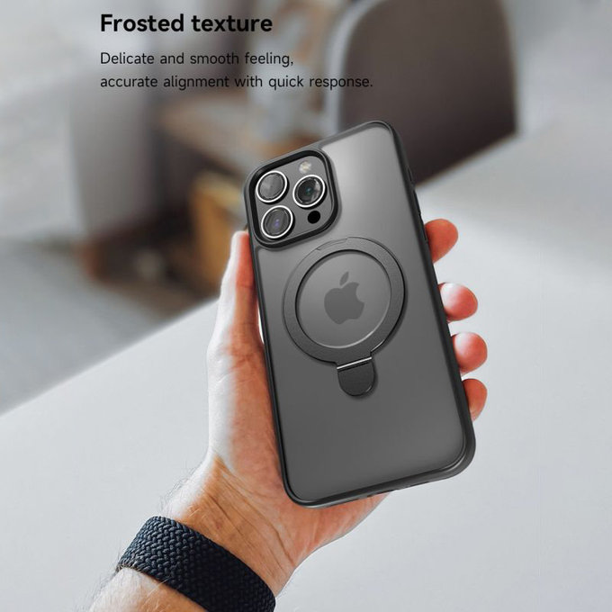 Coque Delight avec MagSafe pour iPhone 15 Pro Max, Noire, Devia